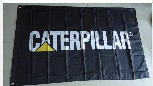 Caterpillar Racing Flag Black 3X5 Ft Polyester Banner USA 90x150cm by flagsjustdoit