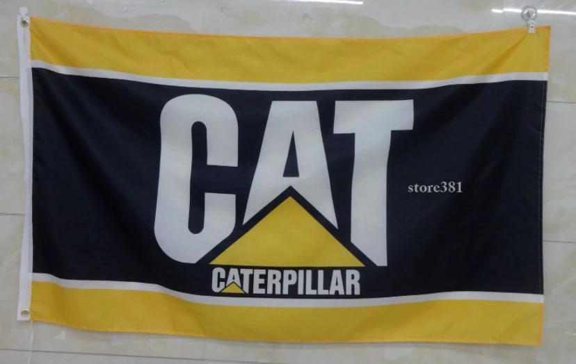 Caterpillar Racing Flag Man Cave 3X5 Ft Polyester Banner USA 90x150cm by flagsjustdoit