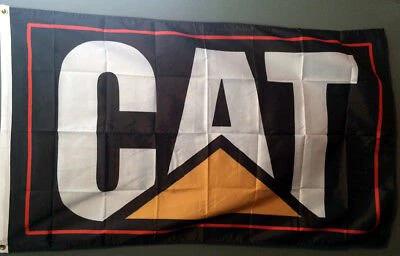 Caterpillar Racing Sport Logo Flag 3X5 Ft Polyester Banner USA 90x150cm by flagsjustdoit