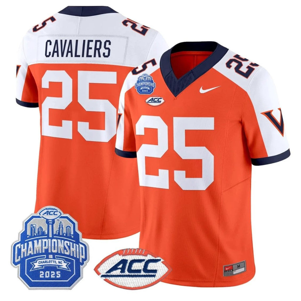 Cavaliers Jersey #25 Virginia 1995 Throwbacks 2025 ACC Championship by My Store NCAA Football Jerseys