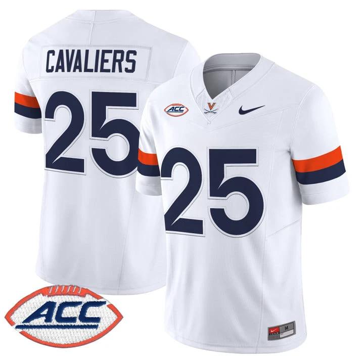 Cavaliers Jersey #25 Virginia Cavaliers 2025 Vapor Limited Stitched 1995 by My Store NCAA Football Jerseys