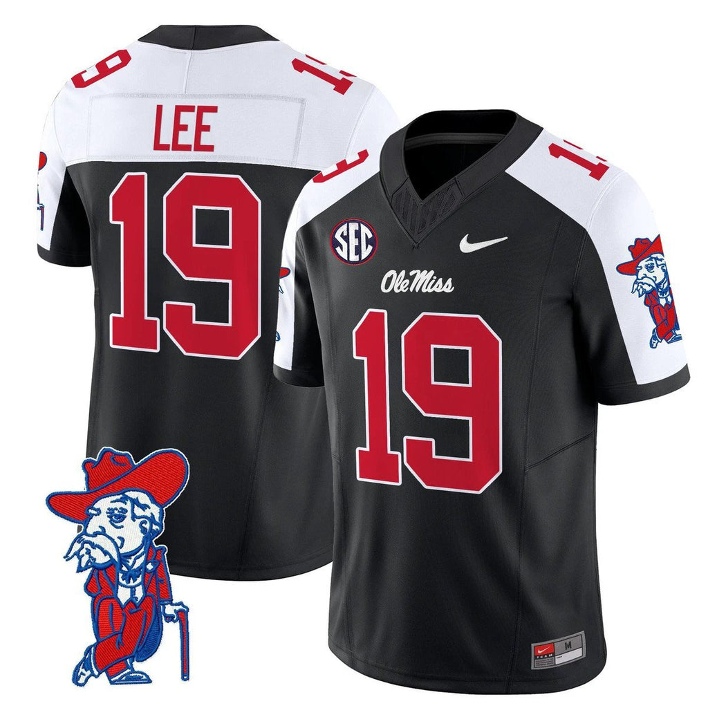 Cayden Lee Jersey #19 Ole Miss Rebels 2025 Limited V2 Stitched Black Alternate by My Store