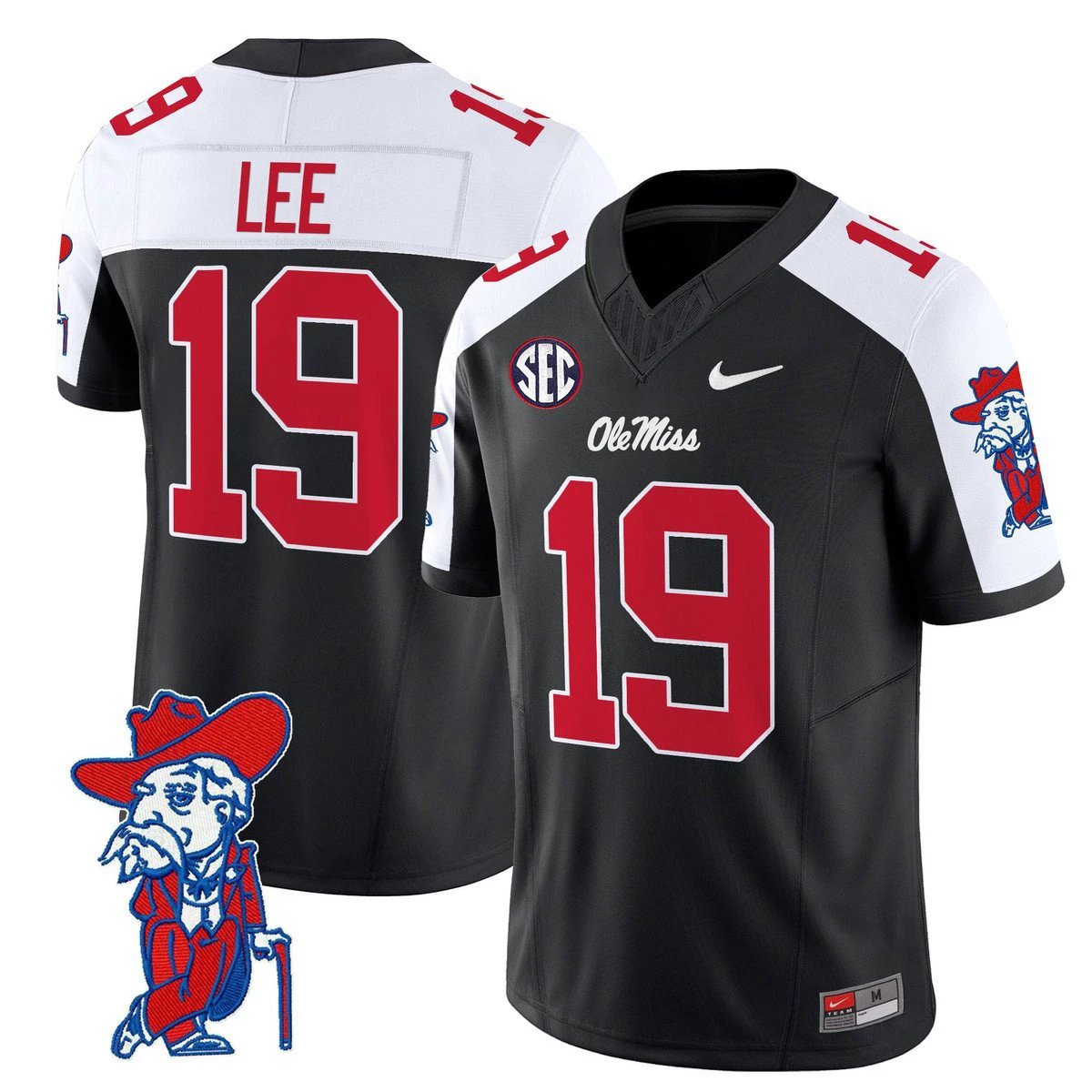Cayden Lee Jersey #19 Ole Miss Rebels 2025 Limited V2 Stitched Black Alternate by My Store