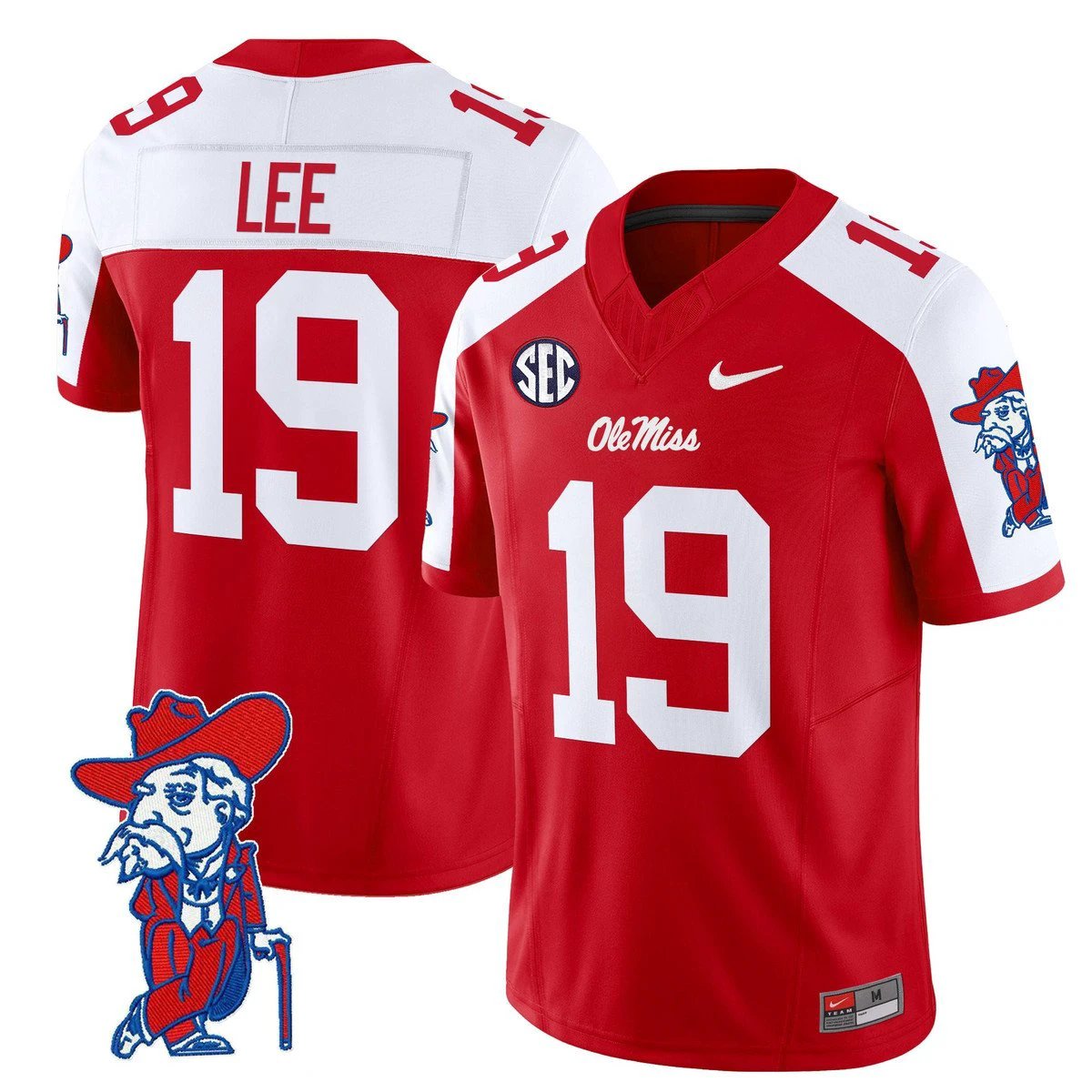 Cayden Lee Jersey #19 Ole Miss Rebels 2025 Limited V2 Stitched Red Alternate by My Store