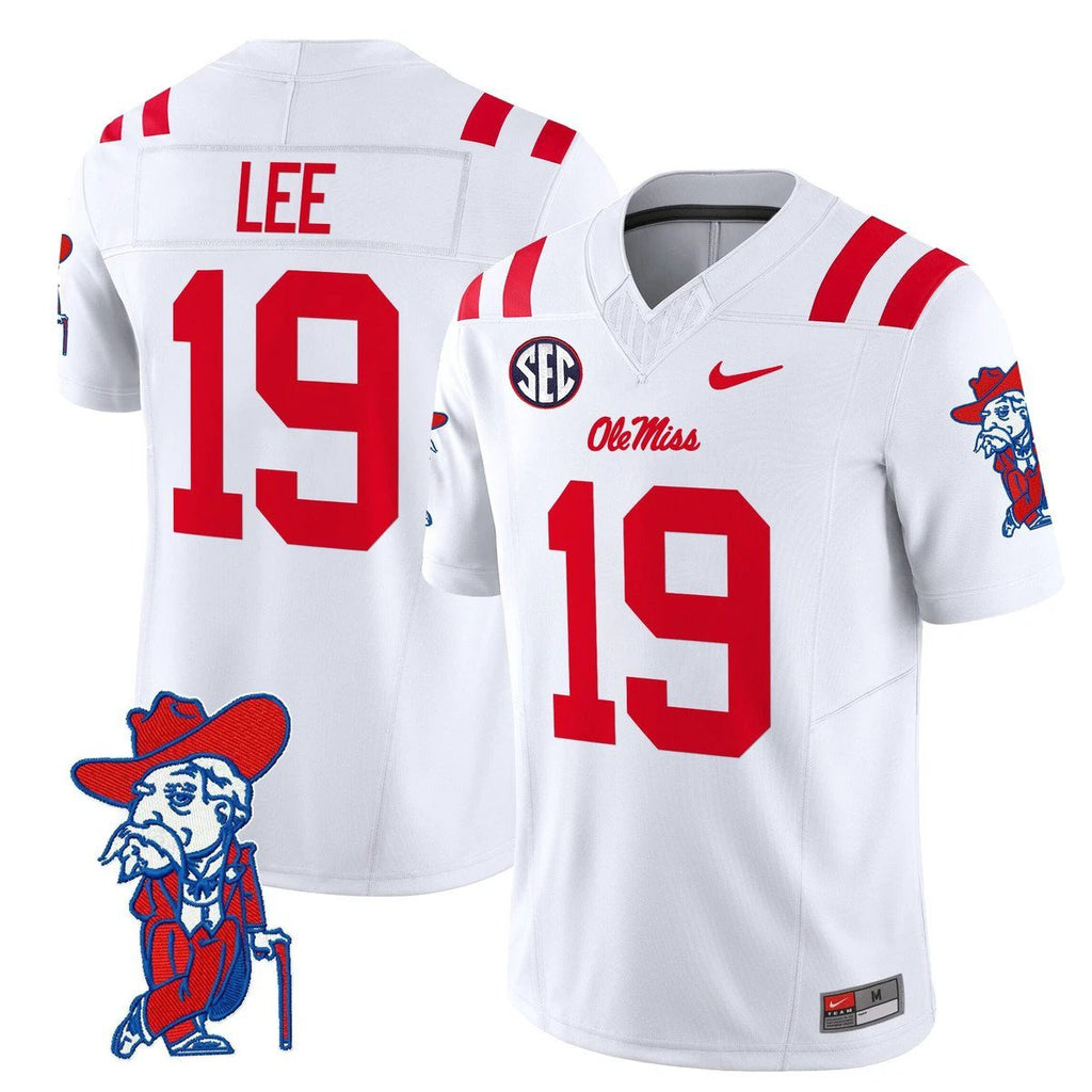 Cayden Lee Jersey #19 Ole Miss Rebels 2025 Limited V2 Stitched White by My Store