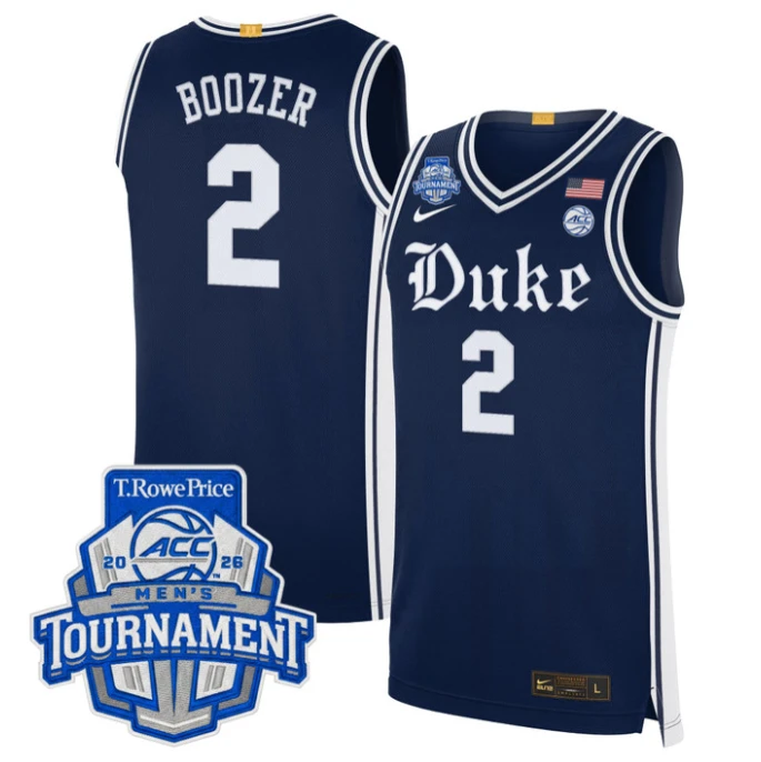 Cayden Boozer Jersey #2 Duke Blue Devils 2026 ACC Tournament Stitched by My store basketball