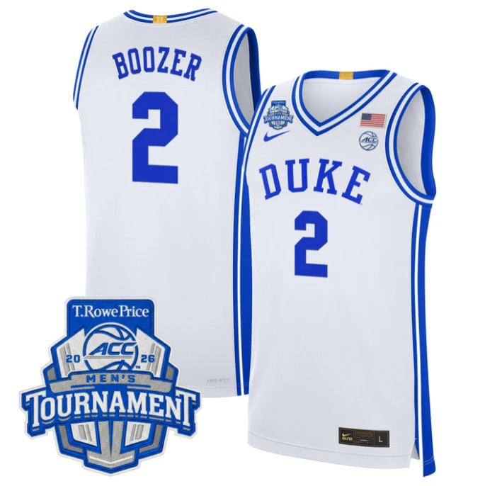 Cayden Boozer Jersey #2 Duke Blue Devils 2026 ACC Tournament Stitched by My store basketball