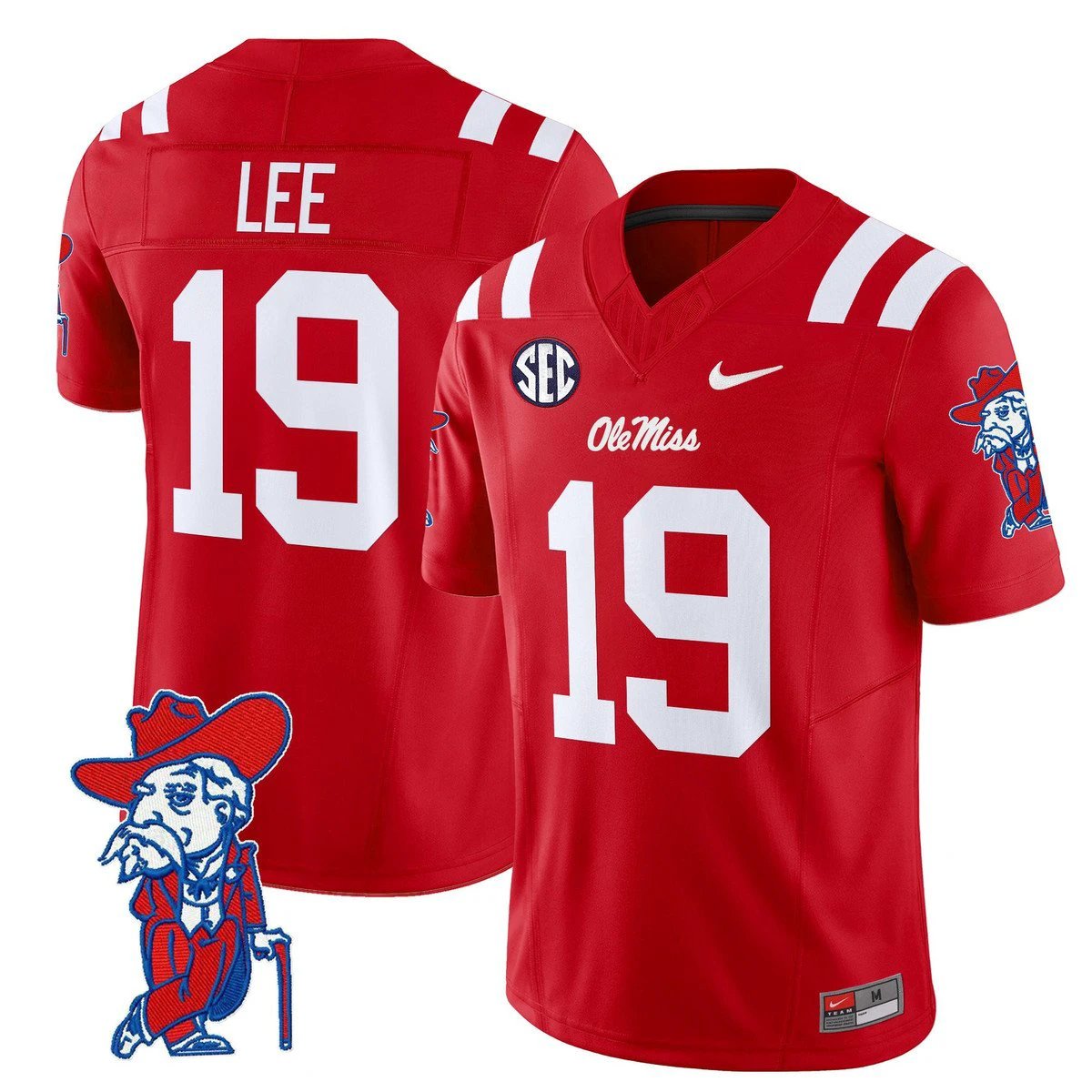 Cayden Lee Jersey #19 Ole Miss Rebels 2025 Limited V2 Stitched by My Store NCAA Football Jerseys