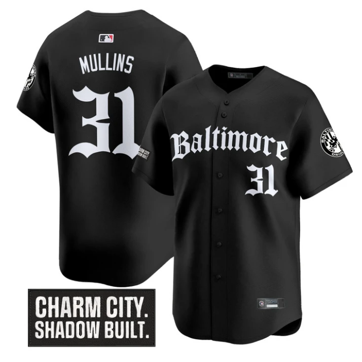 Cedric Mullins Jersey #31 Baltimore Orioles Gothic Harbor Edition Black by My Store