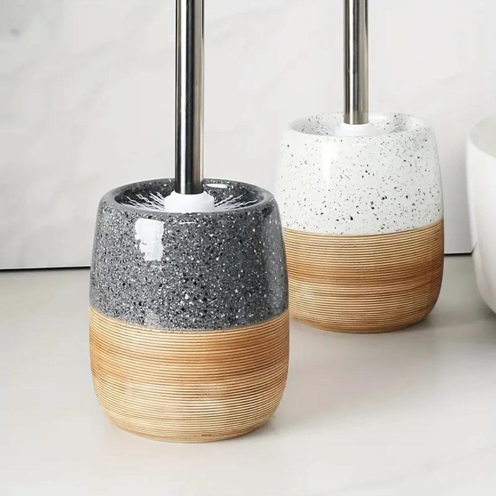 Elegant Bathroom Toilet Brush & Holder Set by Casa & Beyond