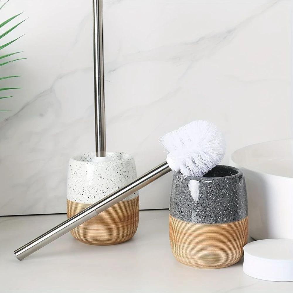 Elegant Bathroom Toilet Brush & Holder Set by Casa & Beyond