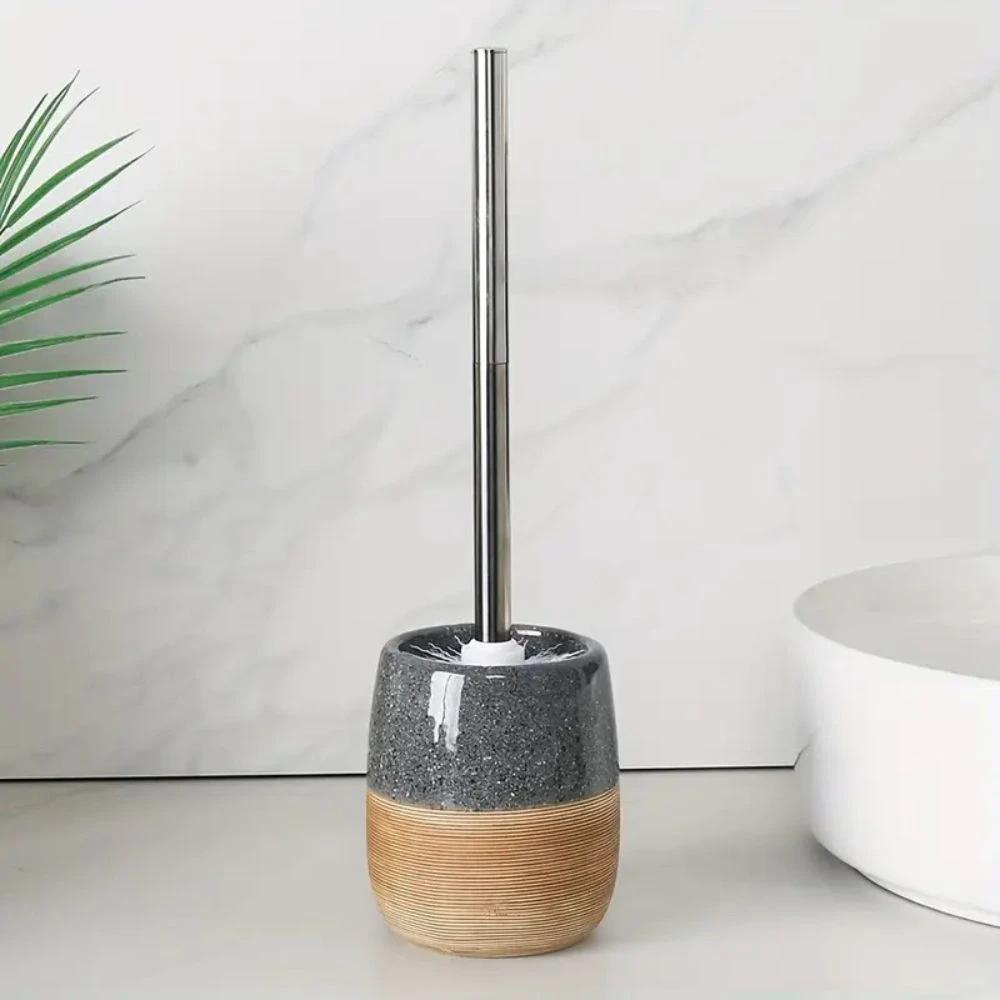 Elegant Bathroom Toilet Brush & Holder Set by Casa & Beyond