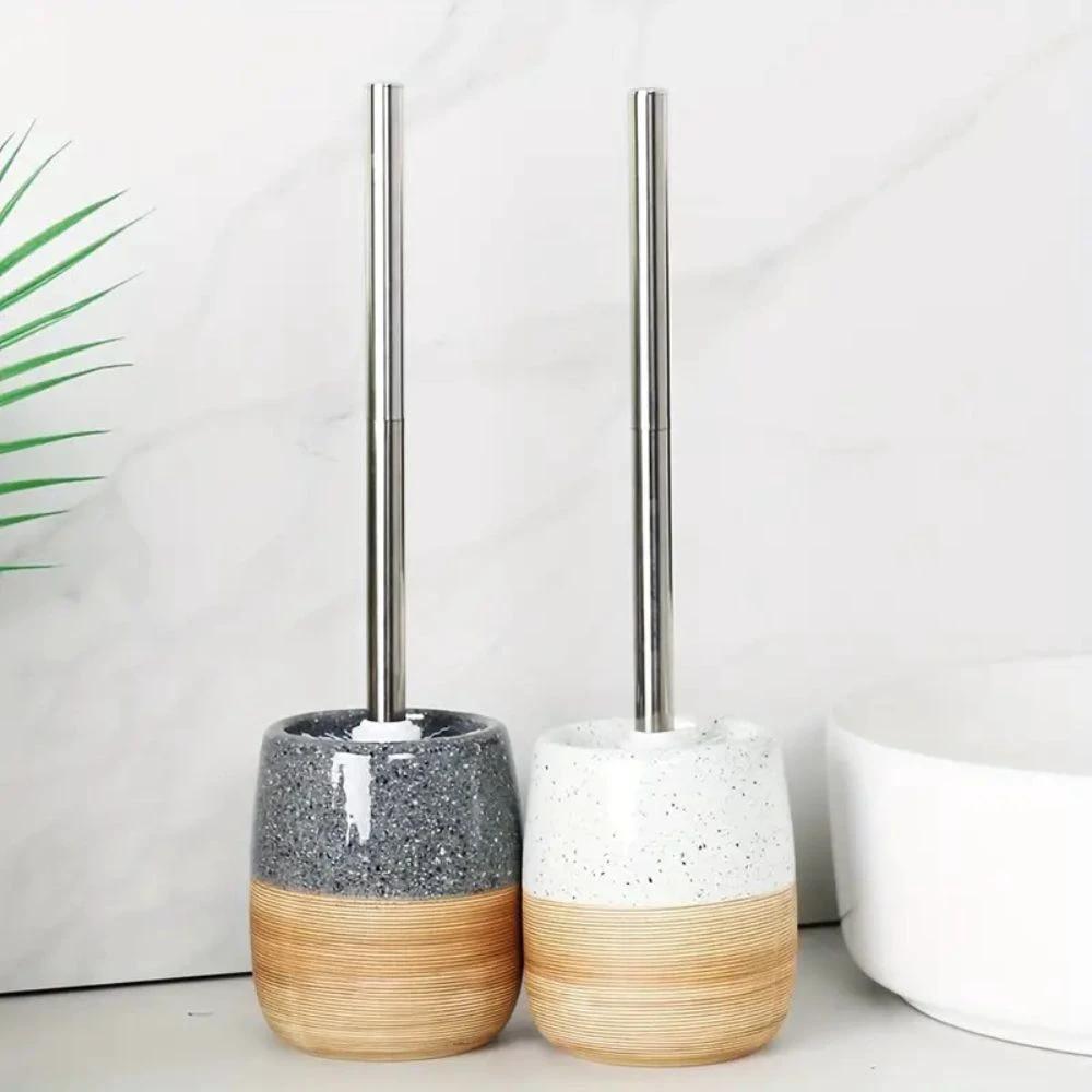 Elegant Bathroom Toilet Brush & Holder Set by Casa & Beyond