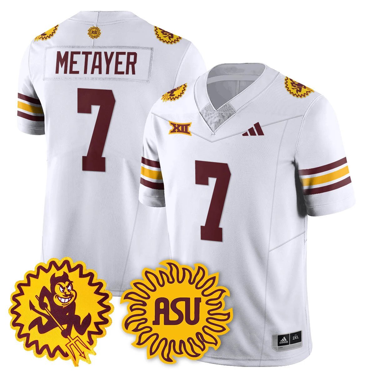 Chamon Metayer Jersey #7 Arizona State Sun Devils 1975 Throwback Stitched by My Store NCAA Football Jerseys