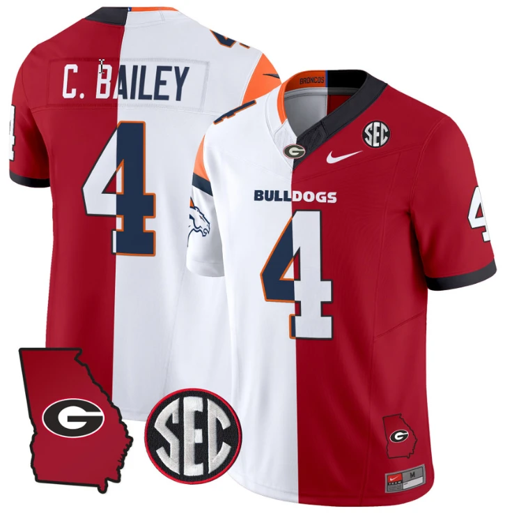 Champ Bailey Jersey #4 Georgia Bulldogs Split Vapor Football Stitched by NCAA Football Jersey