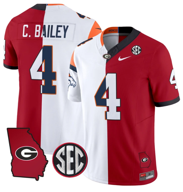 Champ Bailey Jersey #4 Georgia Bulldogs Split Vapor Limited Football Stiched by My Store