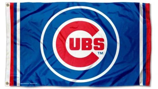 Champions Chicago Cubs Circle Flag 3X5Ft Banner USA Polyester with Brass Grommets by flagsjustdoit