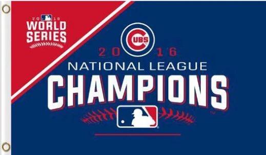 Champions Chicago Cubs US Flag 3X5Ft Banner USA Polyester with Brass Grommets by flagsjustdoit