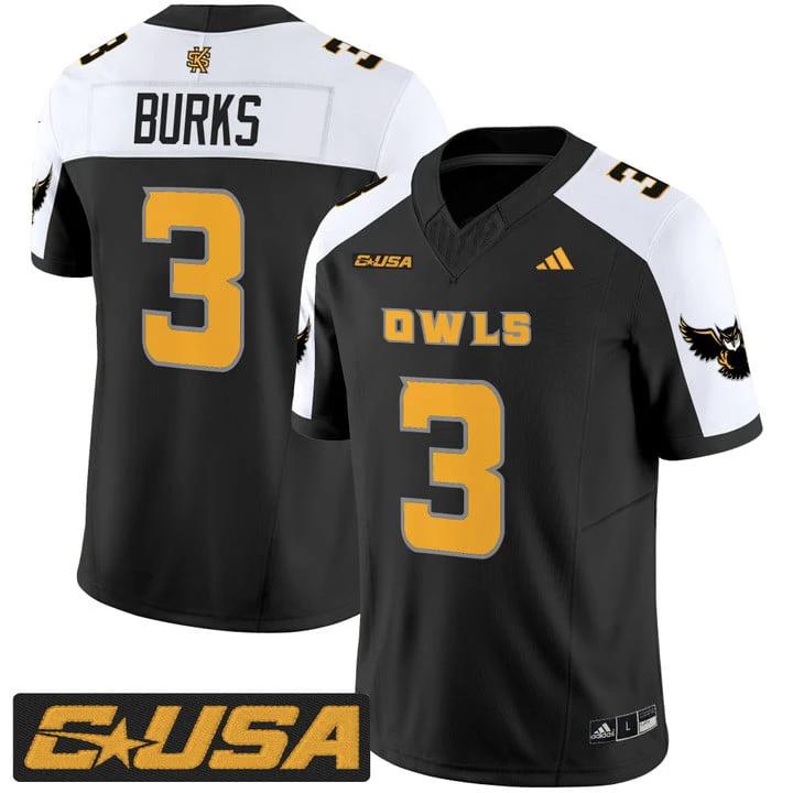 Chandler Burks Jersey #3 Kennesaw State Owls 2025 Vapor Stitched by My Store NCAA Football Jerseys