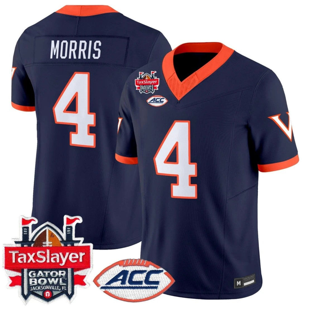Chandler Morris Jersey #4 Virginia Cavaliers 1995 Throwbacks Gator Bowl by My Store NCAA Football Jerseys