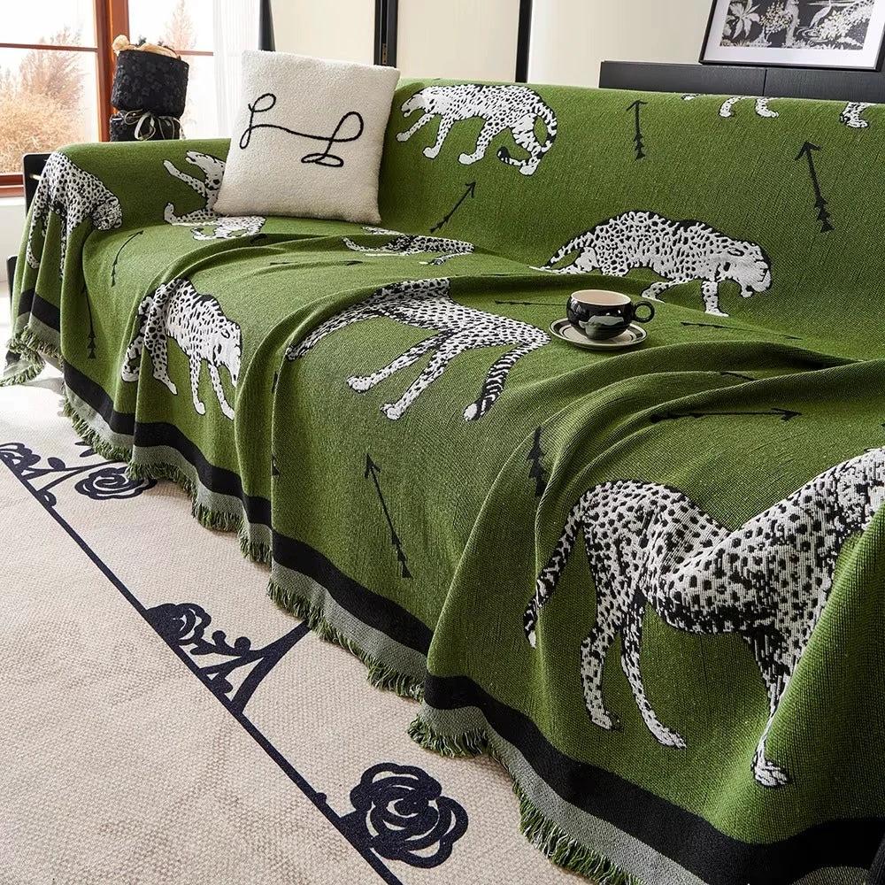 Chantesse Panda Leopard Print Sofa Cover by Casa & Beyond