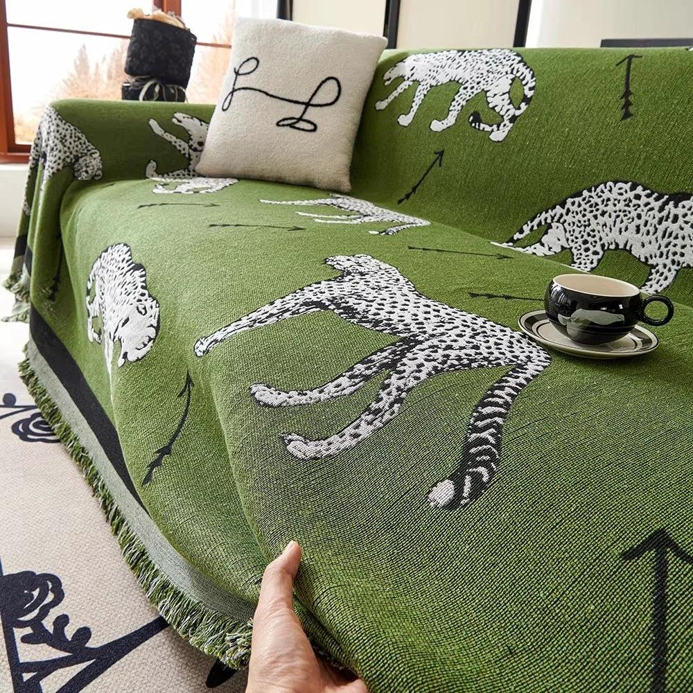 Chantesse Panda Leopard Print Sofa Cover by Casa & Beyond