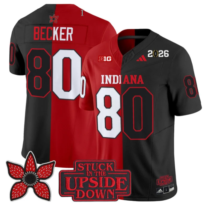 Charlie Becker Jersey #80 Indiana Hoosiers Upside Down Edition Vapor Stitched by My Store NCAA Football Jerseys