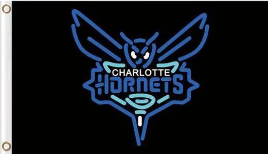 Charlotte Hornets Custom US Flag 3X5Ft Polyester Banner USA Digital Print by flagsjustdoit