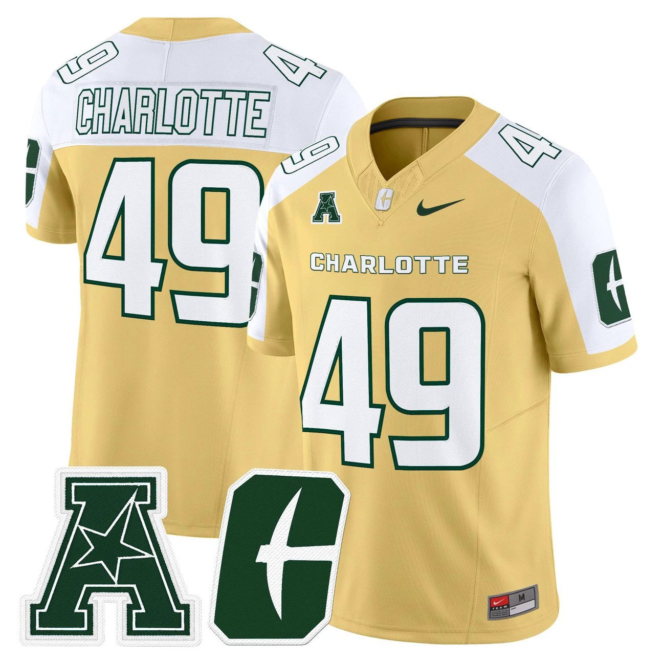 Charlotte Jersey #49 Charlotte 49ers 2025 Vapor Limited Stitched by My Store NCAA Football Jerseys