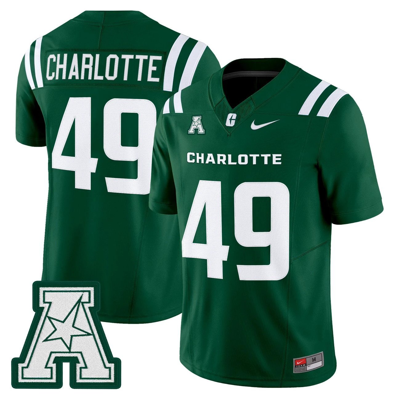 Charlotte Jersey #49 Charlotte 49ers 2025 Vapor Limited Stitched by My Store NCAA Football Jerseys