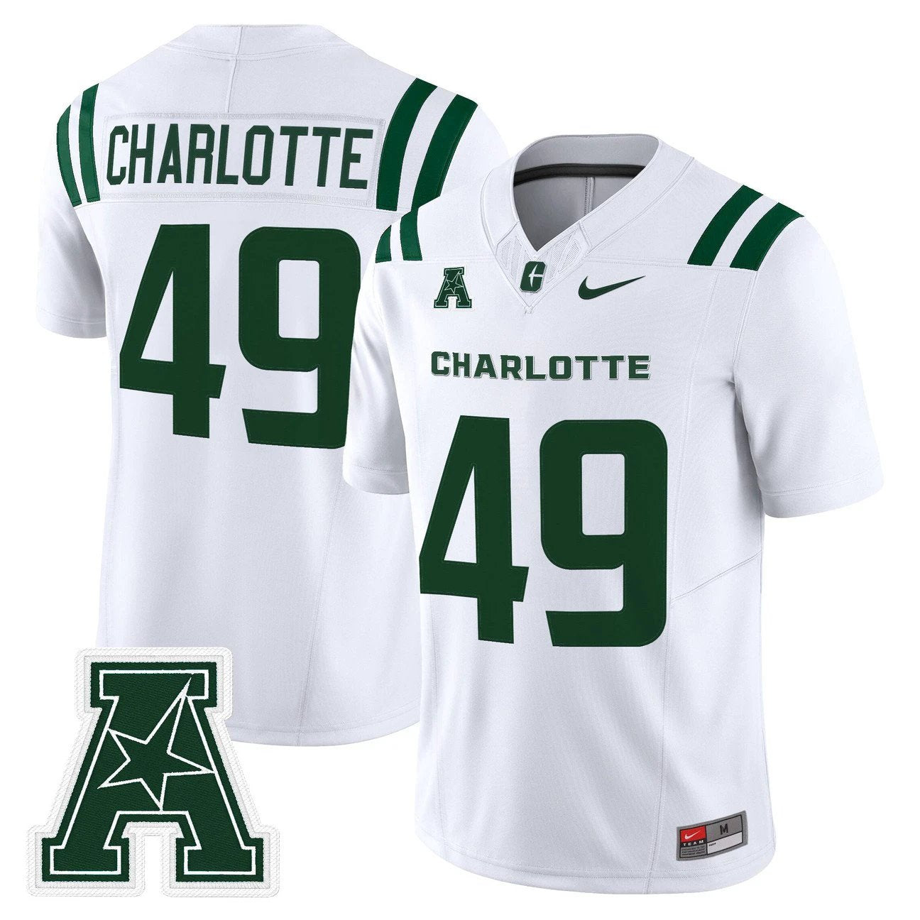 Charlotte Jersey #49 Charlotte 49ers 2025 Vapor Limited Stitched by My Store NCAA Football Jerseys