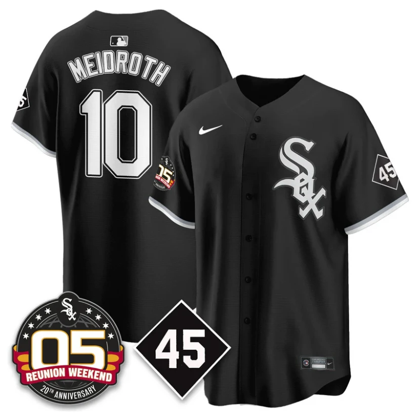 Chase Meidroth Jersey #10 Chicago White Sox 2025 Reunion Weekend Black by My Store