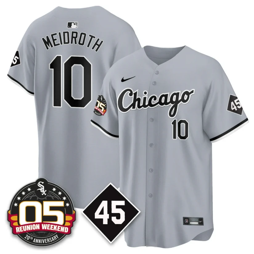 Chase Meidroth Jersey #10 Chicago White Sox 2025 Reunion Weekend Gray by My Store