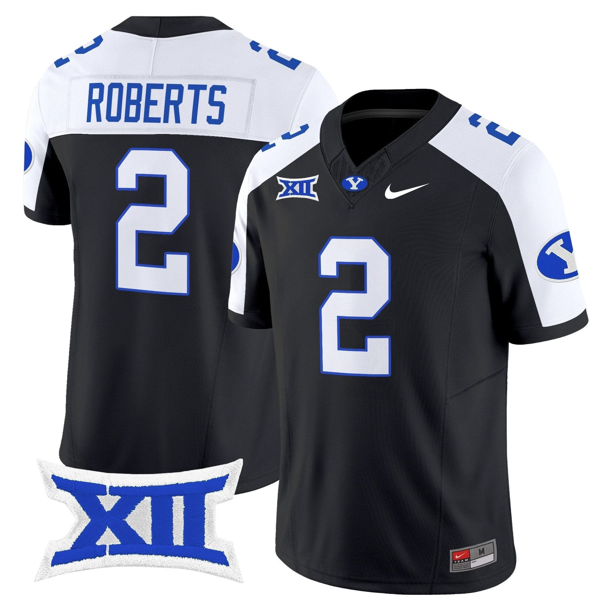 Chase Roberts Jersey #2 BYU Cougars 2025 Vapor Limited Stitched Black Alternate by NCAA Football Jersey