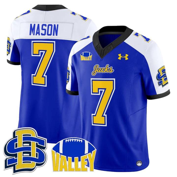 Chase Mason Jersey #7 South Dakota State Jackrabbits 2025 Stitched by My Store NCAA Football Jerseys