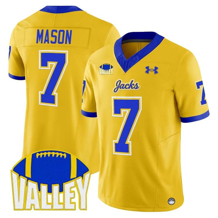Chase Mason Jersey #7 South Dakota State Jackrabbits 2025 Stitched by My Store NCAA Football Jerseys