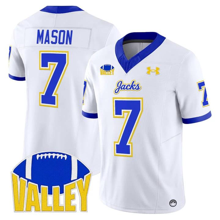 Chase Mason Jersey #7 South Dakota State Jackrabbits 2025 Stitched by My Store NCAA Football Jerseys