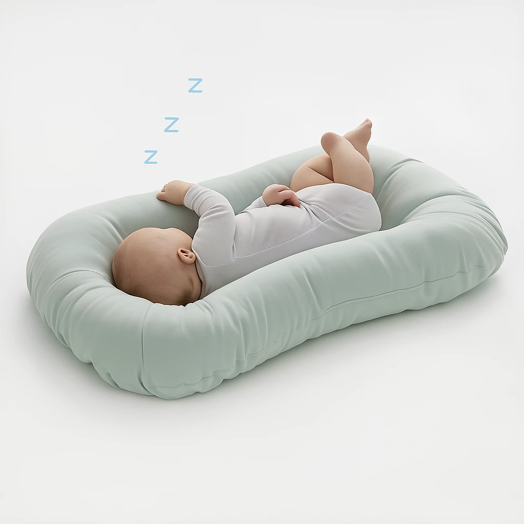 CradleCare | Orthopedic Baby Pillow – Flat Head Prevention – Memory Foam – Newborn Support Bowlift by Bowlift
