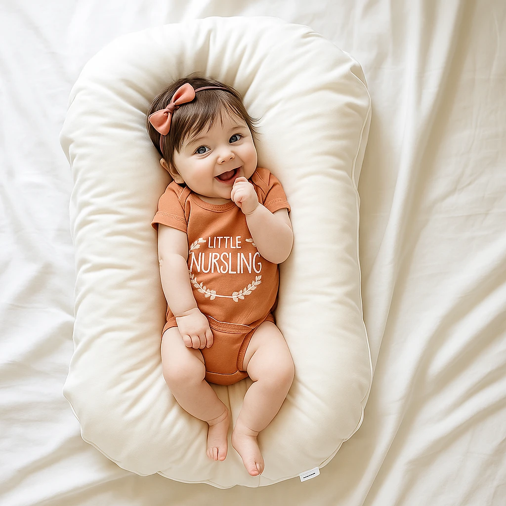 CradleCare | Orthopedic Baby Pillow – Flat Head Prevention – Memory Foam – Newborn Support Bowlift by Bowlift