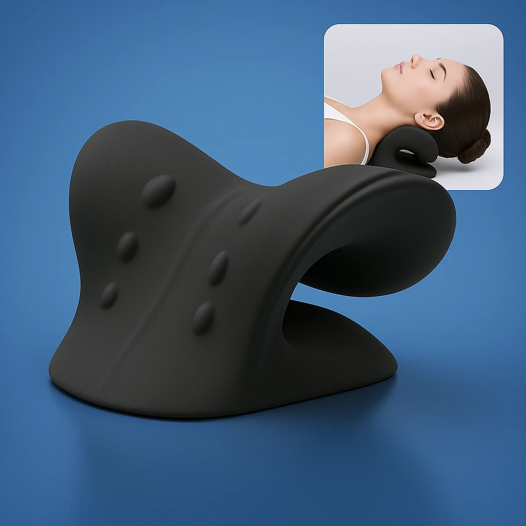 NeckAlign Chiropractic Neck Pillow | Stretcher for Neck - Pain Relief - Improved Posture - Better Sleep Bowlift by Bowlift