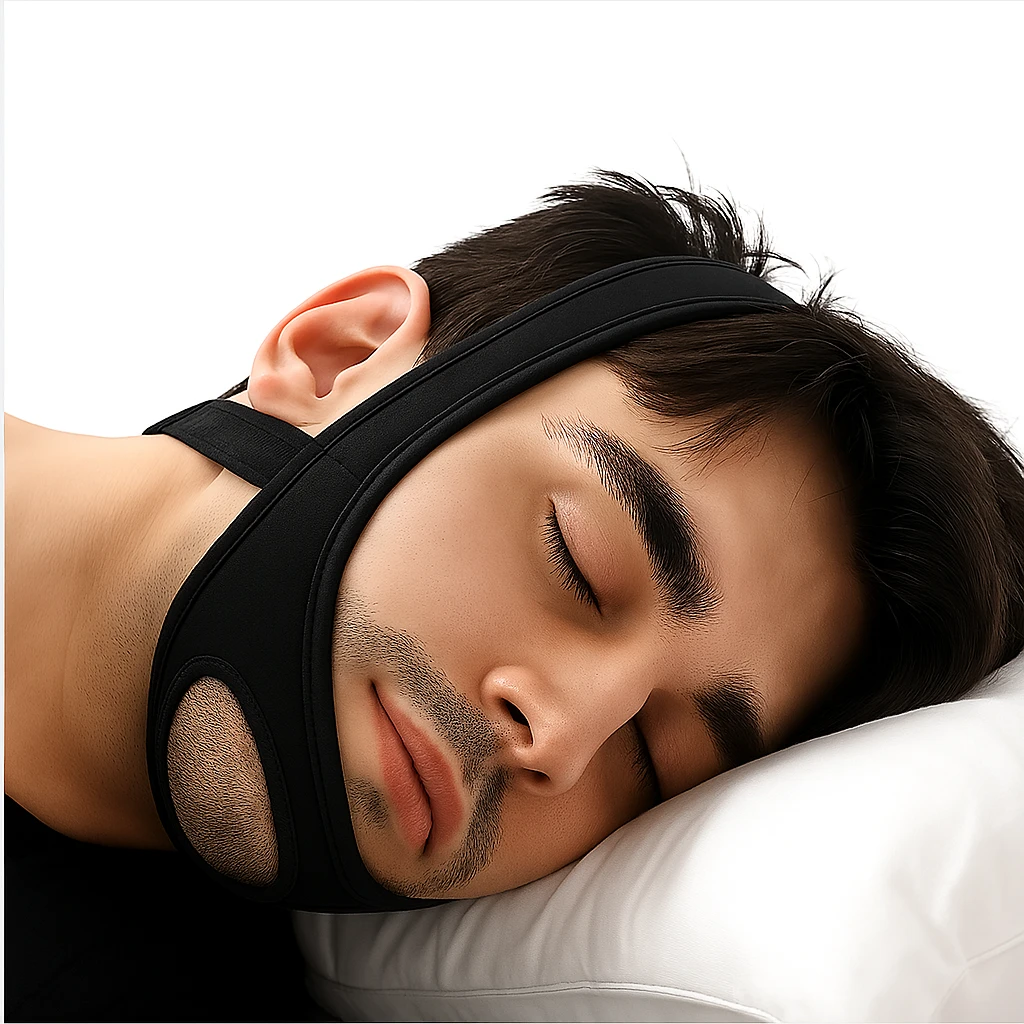 QuietNight | Anti Snoring Chin Strap – Sleep Apnoea Relief – Breathable & Adjustable – For Adults Seeking Better Sleep Bowlift by Bowlift