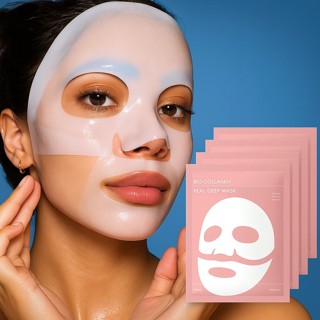 Dermaglow | Collagen Sheet Mask – Overnight Hydration – Hydrogel – Mature & Dry Skin Bowlift by Bowlift