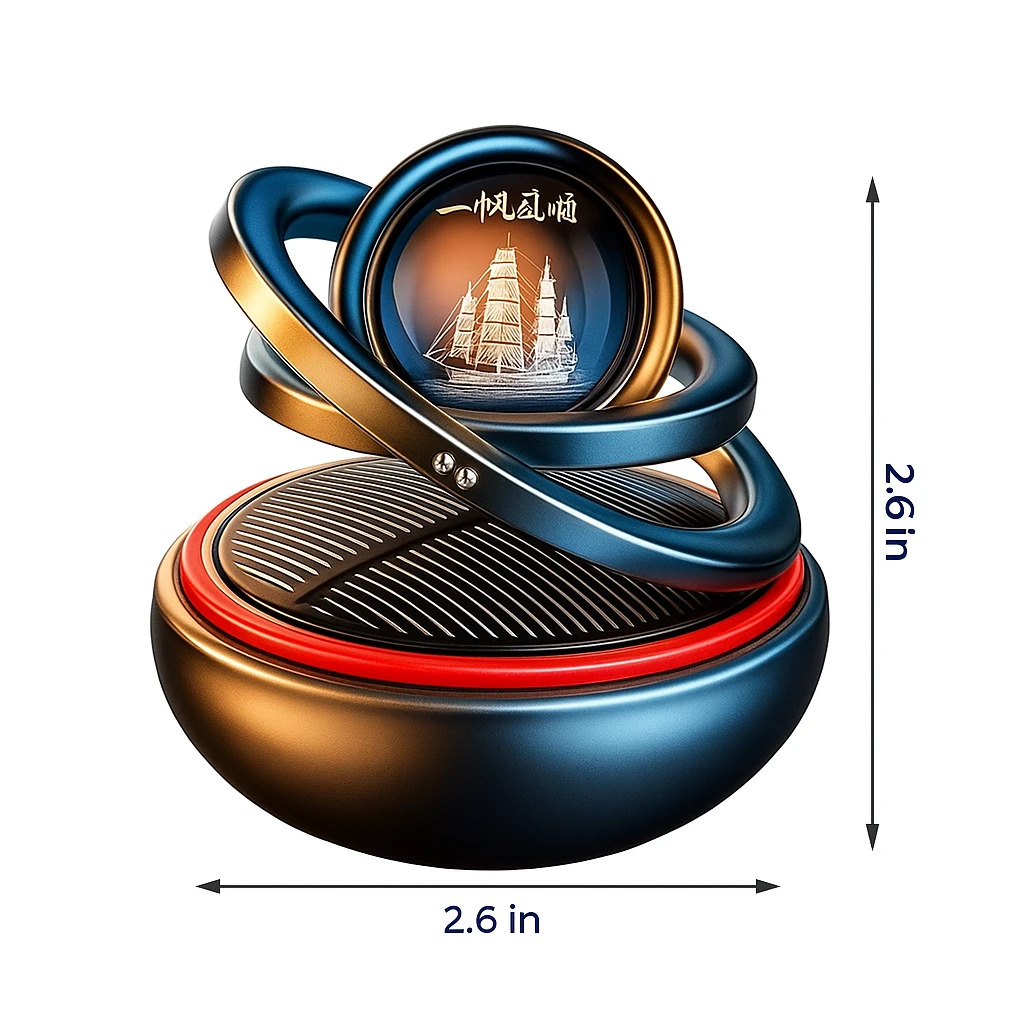 EcoFresh | Solar Car Air Freshener – Odour Elimination – Continuous Fragrance – Stylish Dashboard Design – No Batteries Needed Bowlift by Bowlift