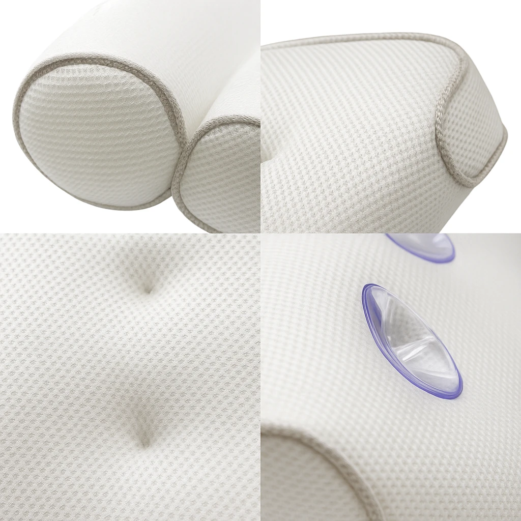 SoakEase Bath Pillow – Neck & Head Support – Non-Slip Cushion – Enhances Relaxation – Fits All Bathtubs – Soft & Comfortable Bowlift by Bowlift