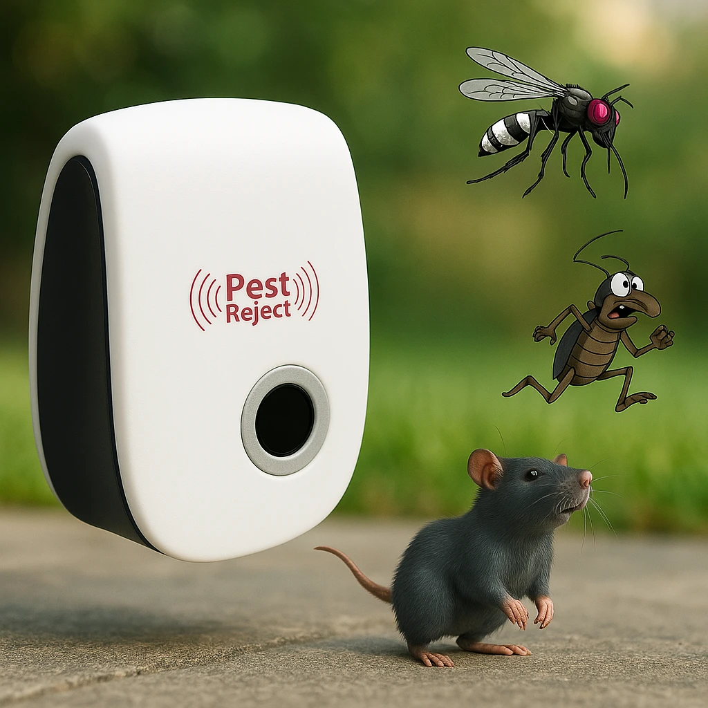 Ultrasonic Rat Repeller Device - Effective Pest Control for Rodents in 48 Hours - Safe for Home & Garden Use by BowLift