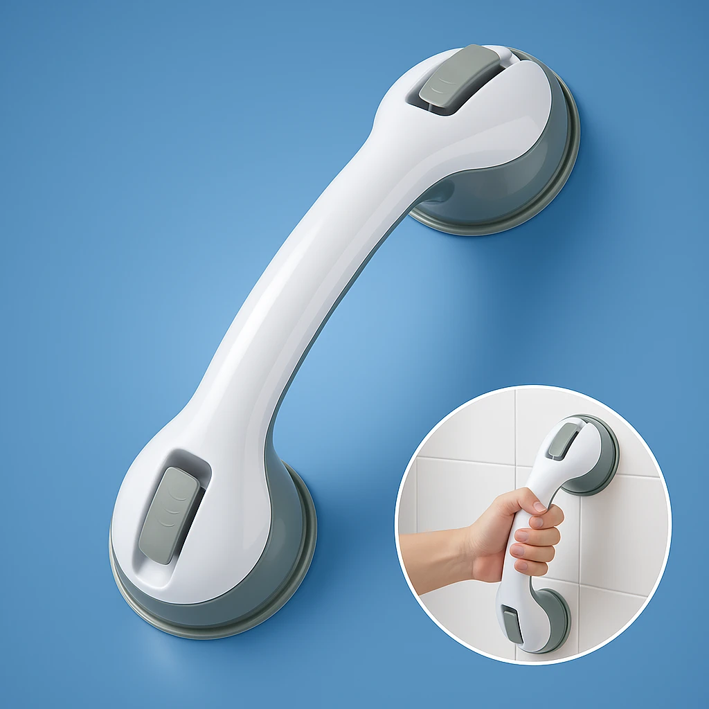 Bathroom Grab Bar with Suction Cups Bowlift by Bowlift