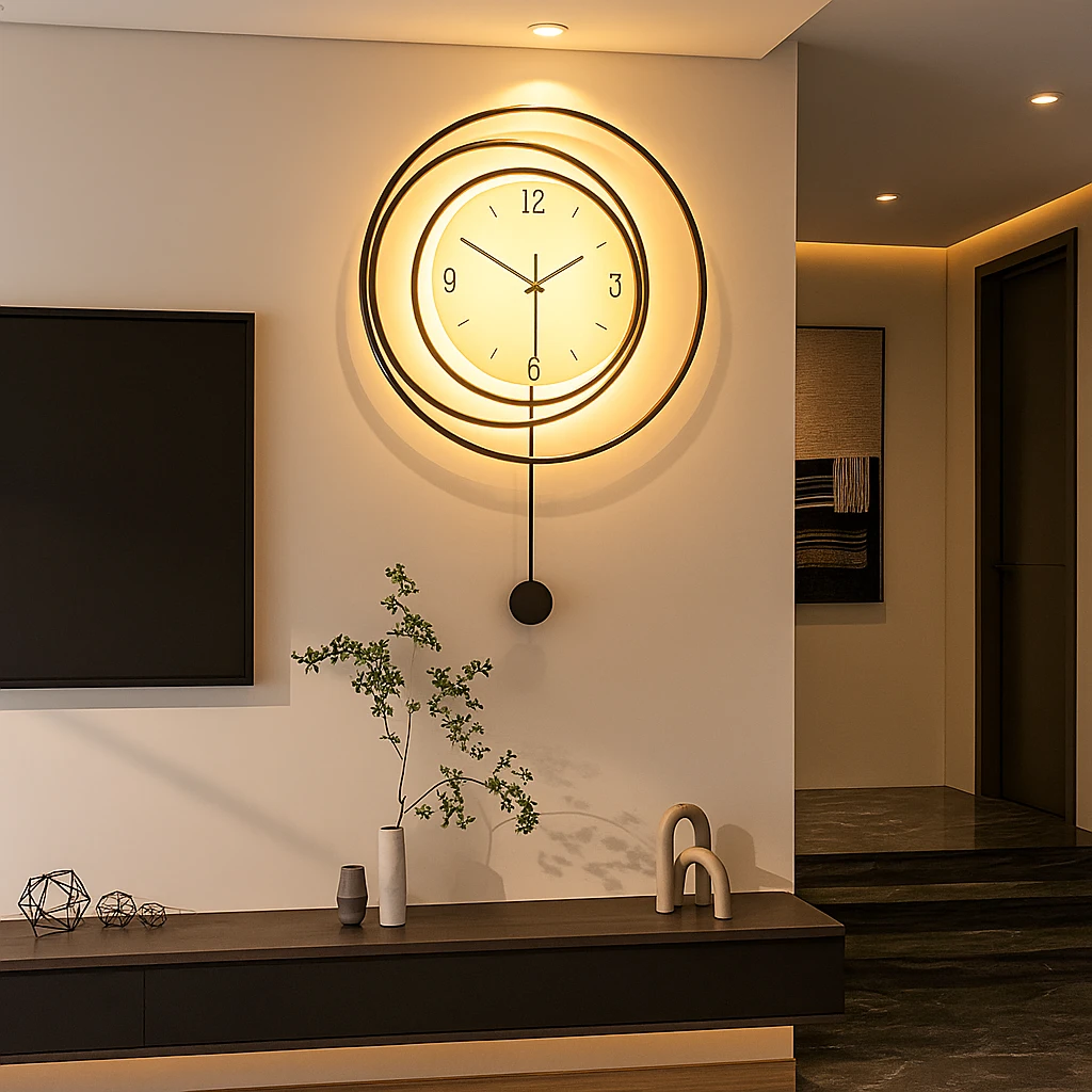 SilentGlow – Minimalist round wall clock with clear numbers and silent movement Bowlift by Bowlift