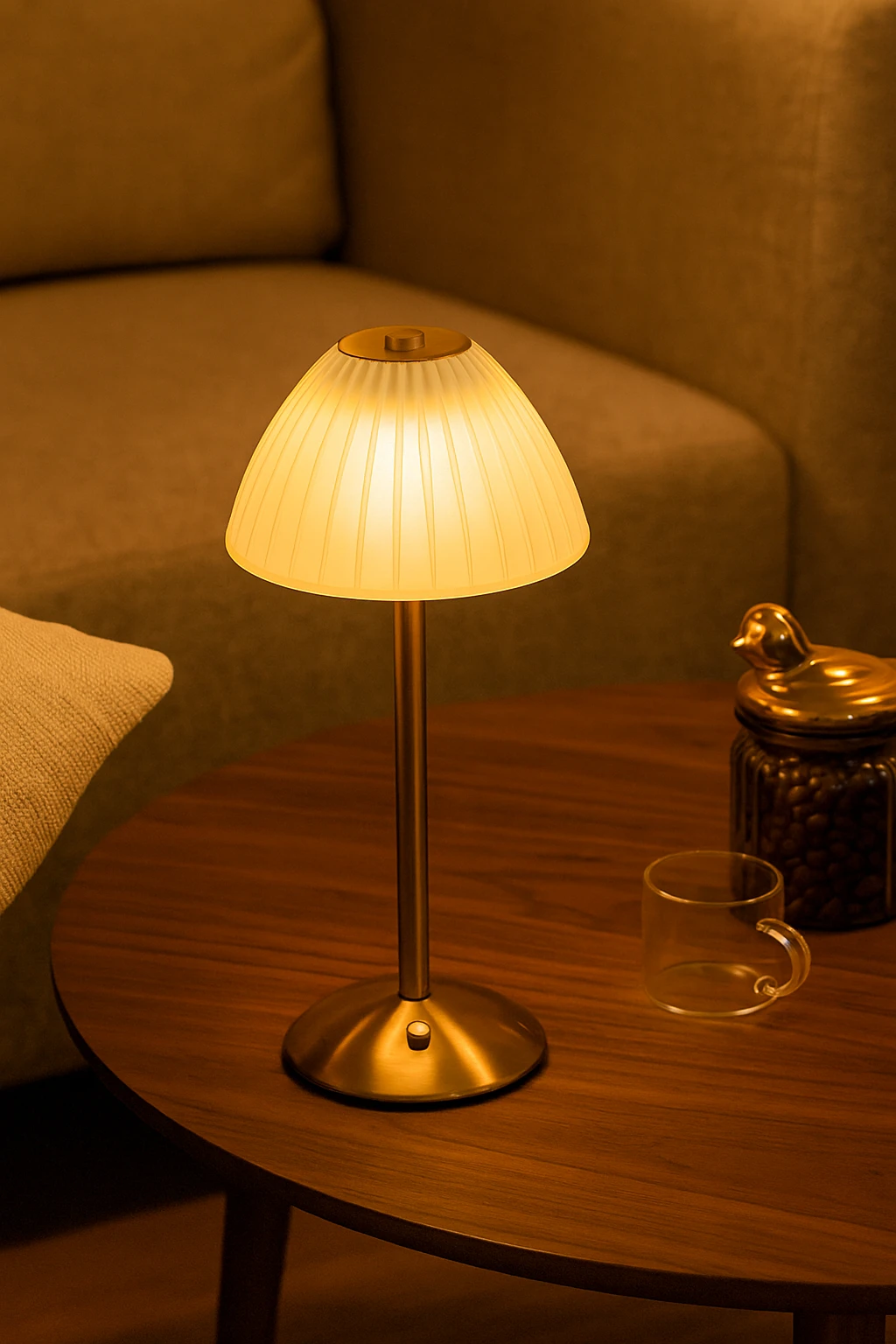 LumiCryst – Wireless LED Crystal Lamp with Touch Control Bowlift by Bowlift
