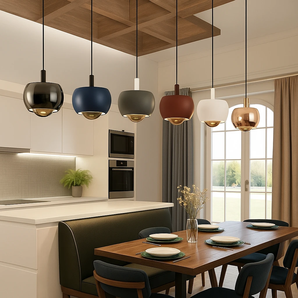 Minimalistic pendant lamp with LED light and elegant circular design Bowlift by Bowlift