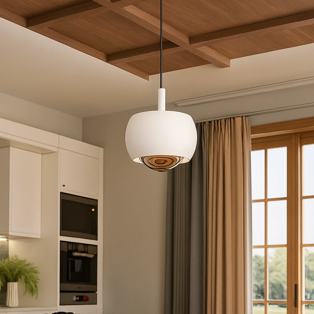 Minimalistic pendant lamp with LED light and elegant circular design Bowlift by Bowlift